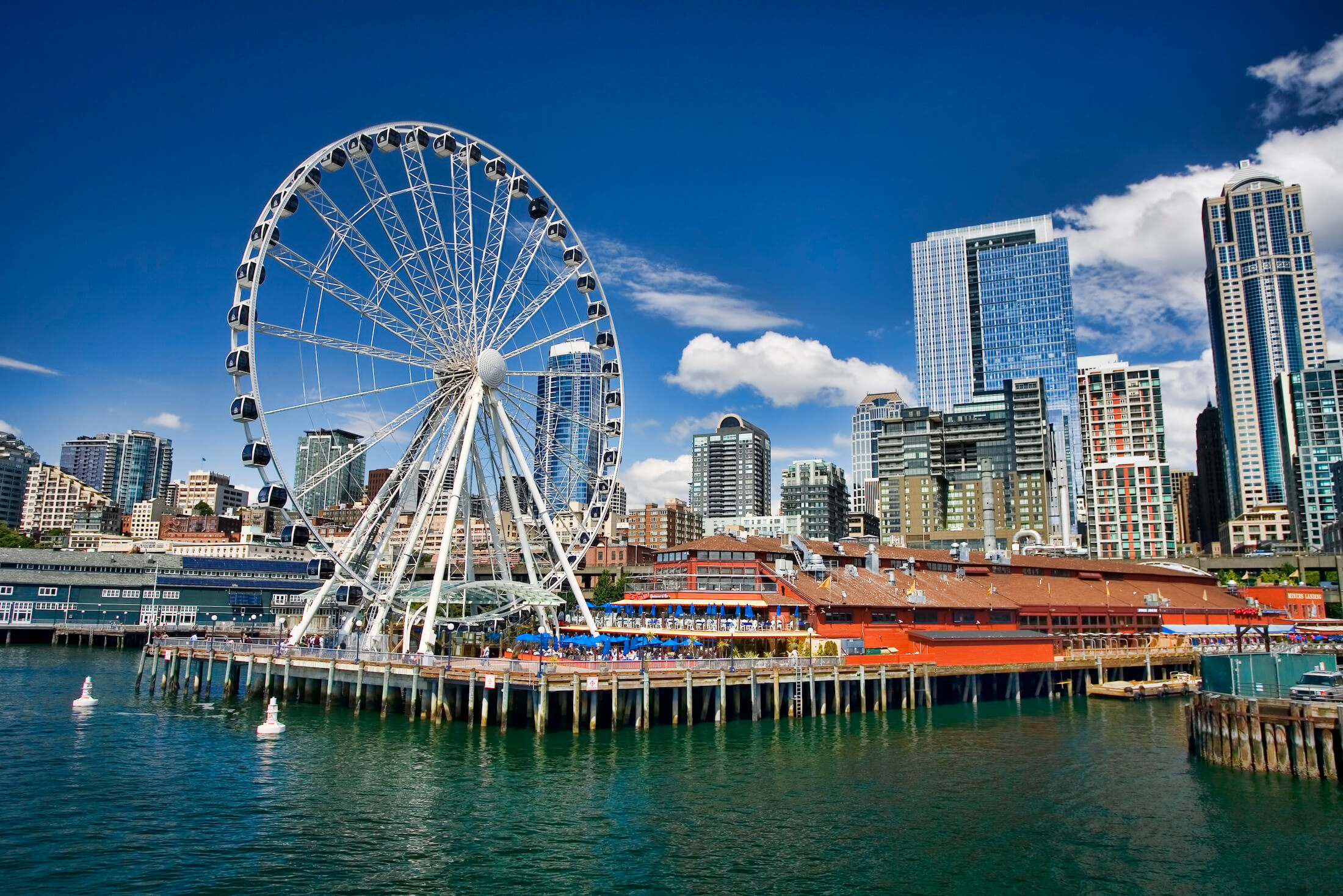 Seattle Waterfront & Seattle Great Wheel
