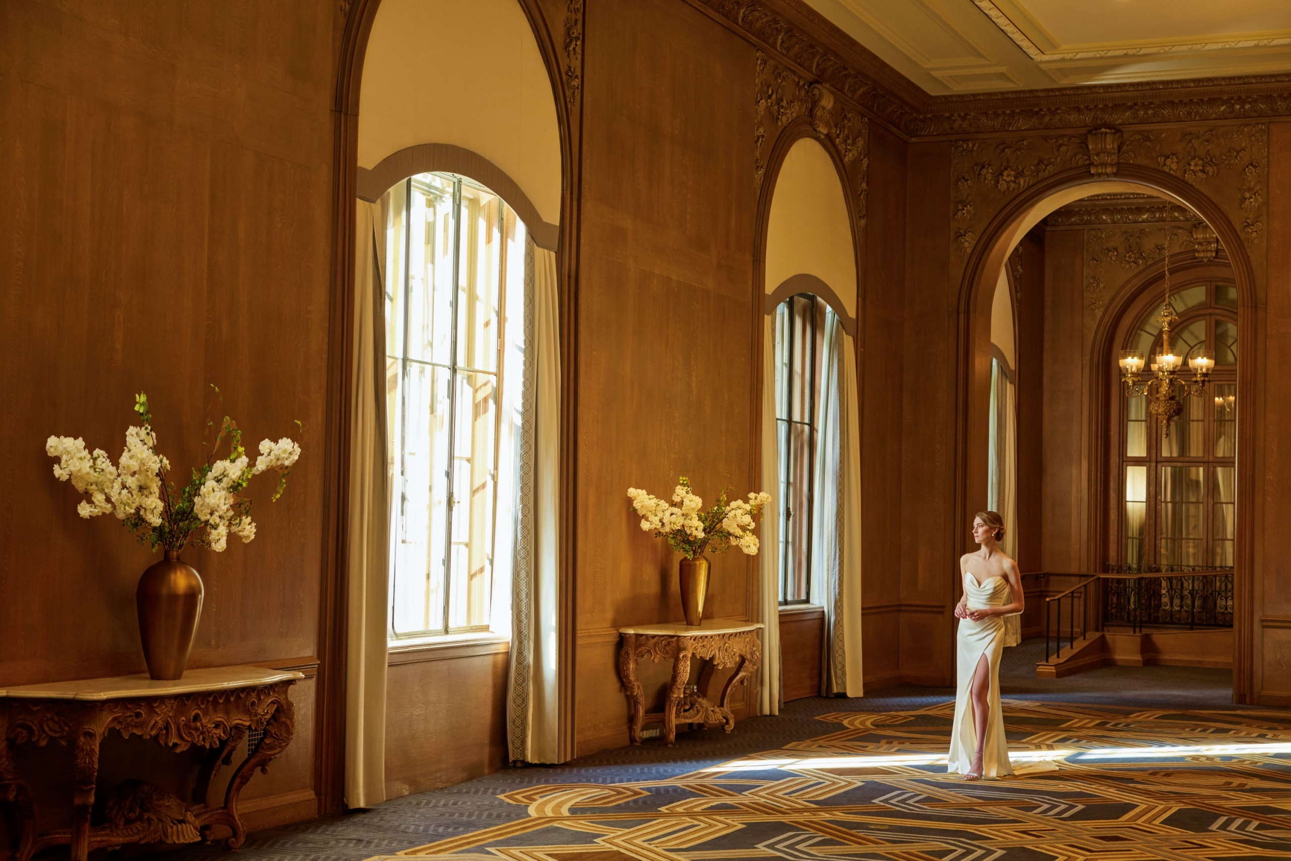 Woman in garden room
