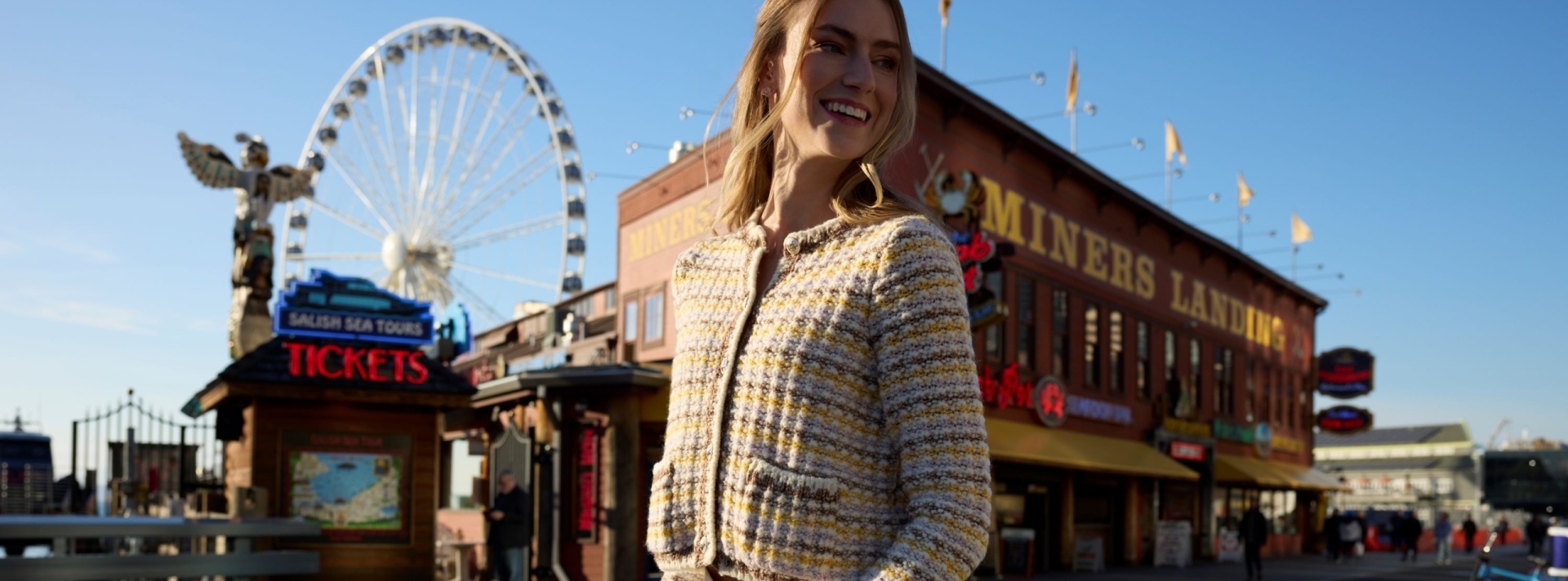 model at pier
