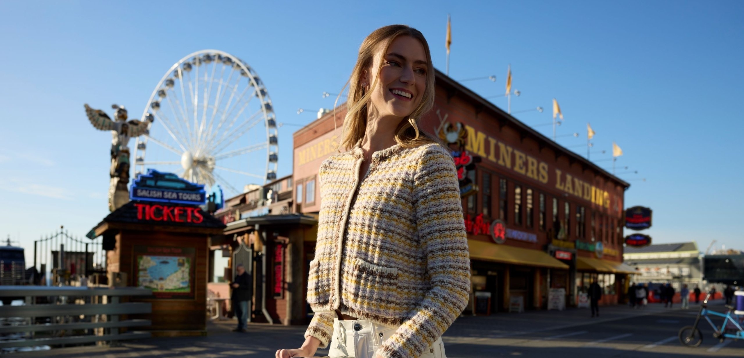 model at pier