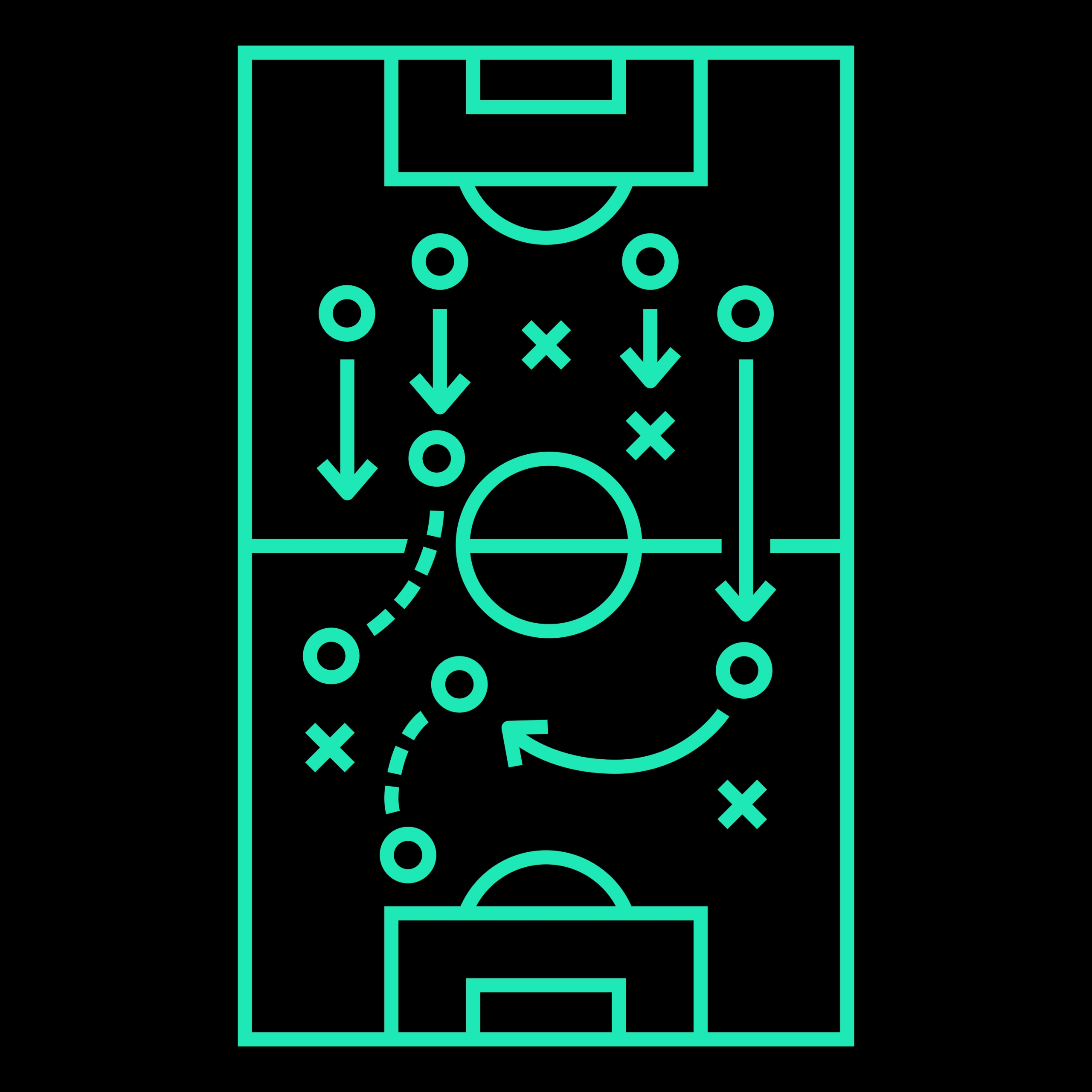 diagram of a soccer field plan