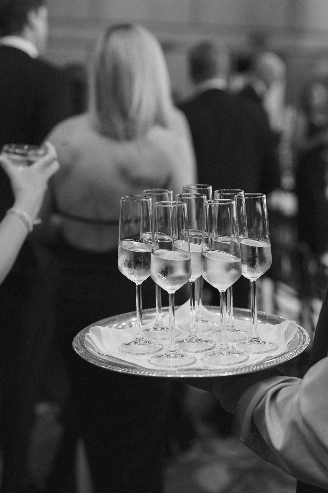 black and white champagne pass